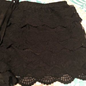 Rebellious One Shorts - Black Scalloped Plus Size Shorts Rebellious One Shorts - Black Scalloped Plus Size Shorts